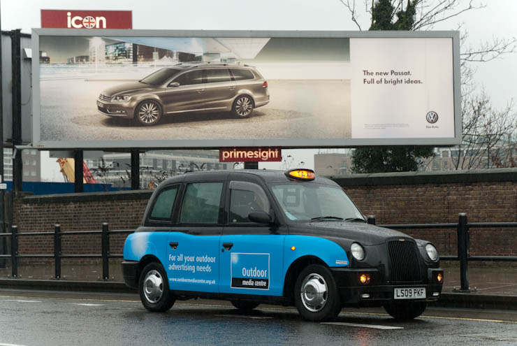 2011 Ubiquitous taxi advertising campaign for OMC - For All Your Outdoor Advertising Needs