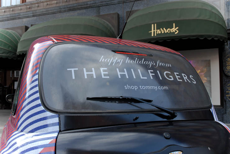 2011 Ubiquitous taxi advertising campaign for Tommy Hilfiger - Happy Holidays from the Hilfigers