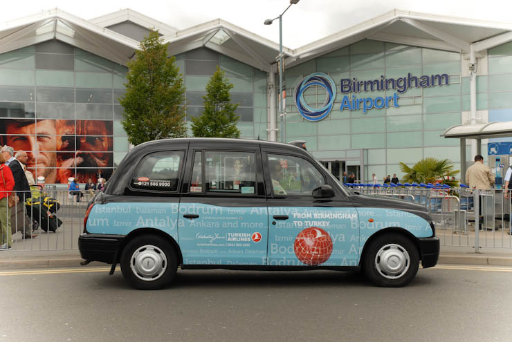 2011 Ubiquitous taxi advertising campaign for Turkish Airlines - From Manchester to the World
