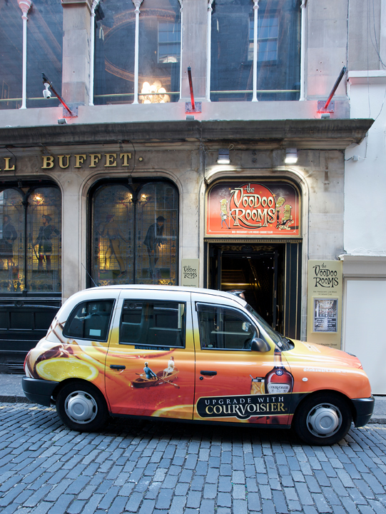 2011 Ubiquitous taxi advertising campaign for Courvoisier - Upgrade with Courvoisier