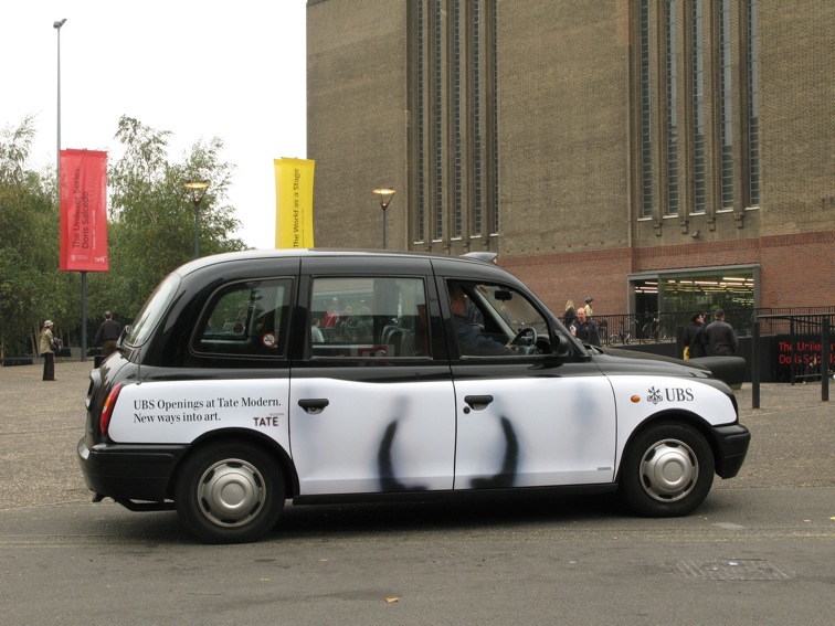 2007 Ubiquitous taxi advertising campaign for UBS - New ways into art