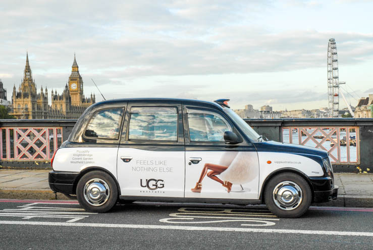 2013 Ubiquitous taxi advertising campaign for UGG - Feels Like Nothing Else