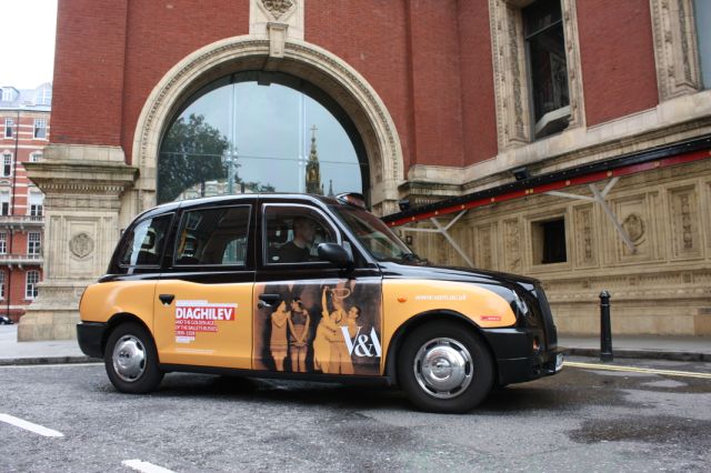 2010 Ubiquitous taxi advertising campaign for Victoria and Albert Museum - Diaghilev
