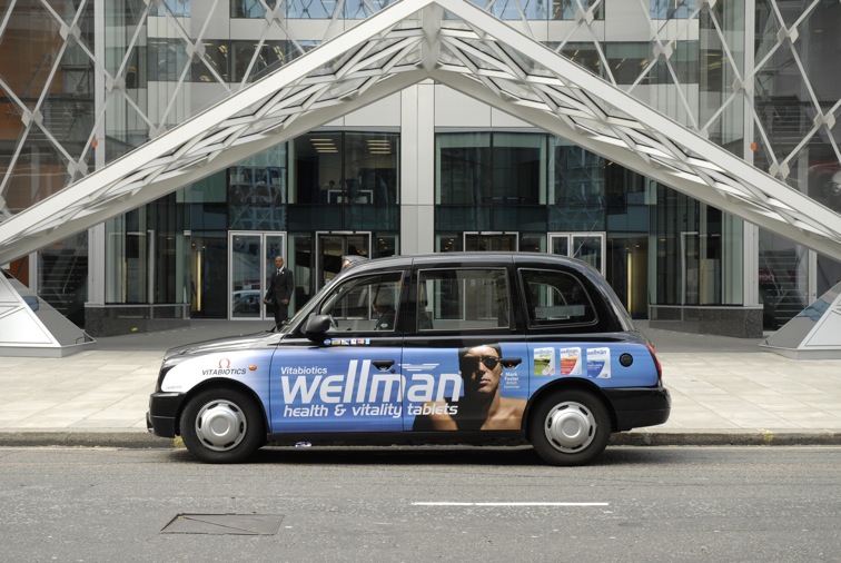 2009 Ubiquitous taxi advertising campaign for Vitabiotics - Health & Vitality capsules