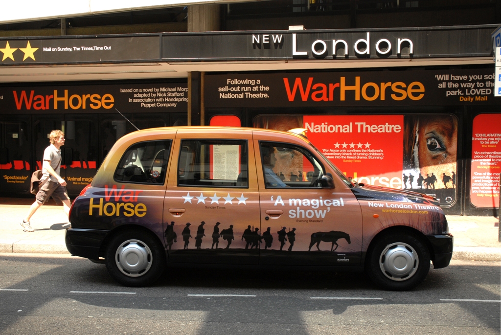 2009 Ubiquitous taxi advertising campaign for AKA - War Horse