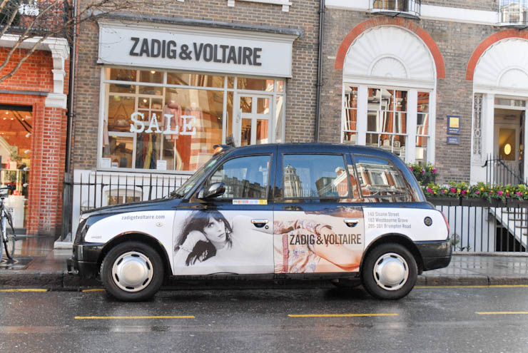 2013 Ubiquitous taxi advertising campaign for Zadig & Voltaire - zadigetvoltaire.com