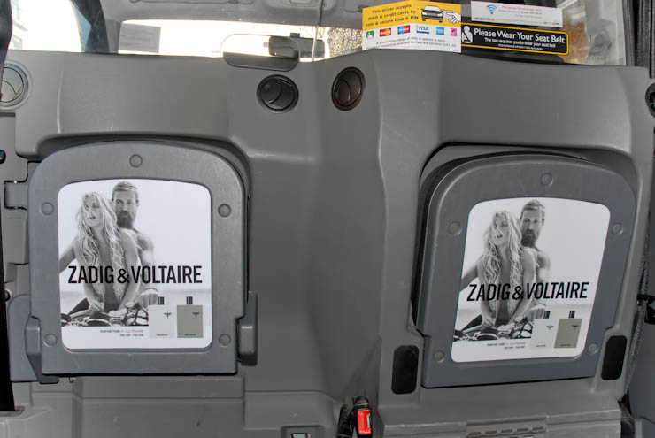 2013 Ubiquitous taxi advertising campaign for Zadig & Voltaire - zadigetvoltaire.com