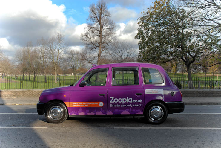 2012 Ubiquitous taxi advertising campaign for Zoopla - Smarter Property Search