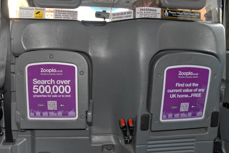 2012 Ubiquitous taxi advertising campaign for Zoopla - Smarter Property Search
