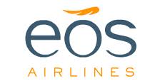 Ubiquitous Taxi Advertising client EOS Airlines  logo