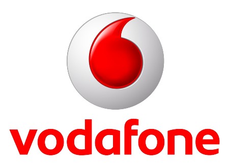 Ubiquitous Taxi Advertising client Vodafone  logo