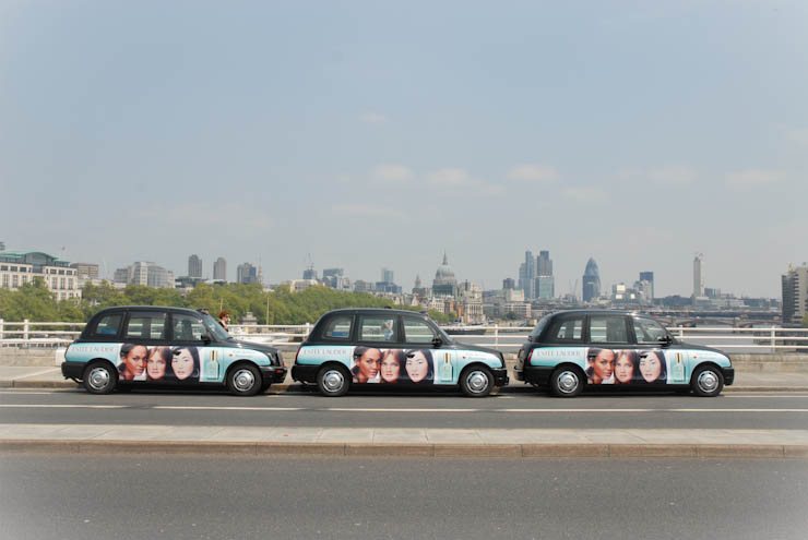 2012 Ubiquitous taxi advertising campaign for Estee Lauder - Even Skin Illuminator