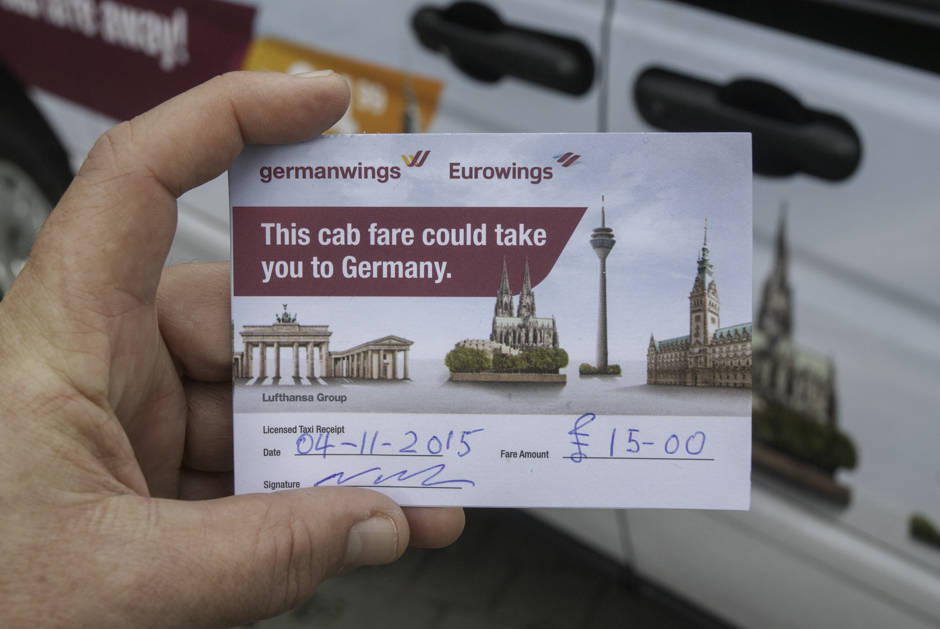 2015 Ubiquitous campaign for Germanwings - Germany - just a cab fare away!