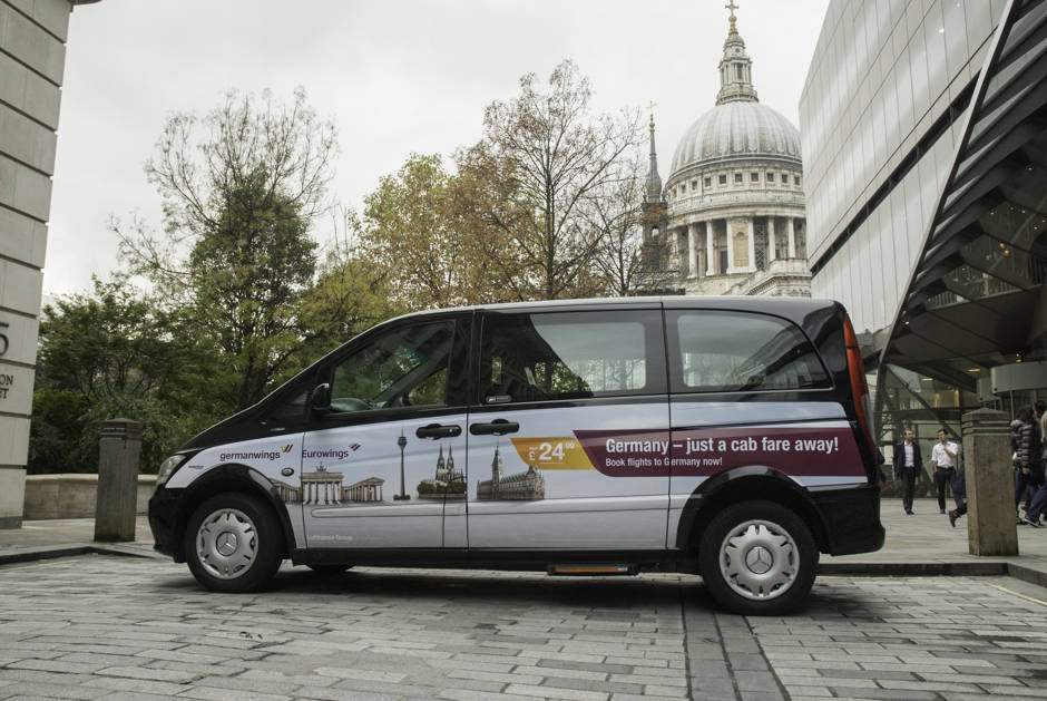 2015 Ubiquitous campaign for Germanwings - Germany - just a cab fare away!