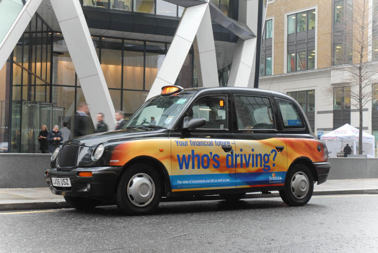 2013 Ubiquitous taxi advertising campaign for Jupiter  - Who's Driving?