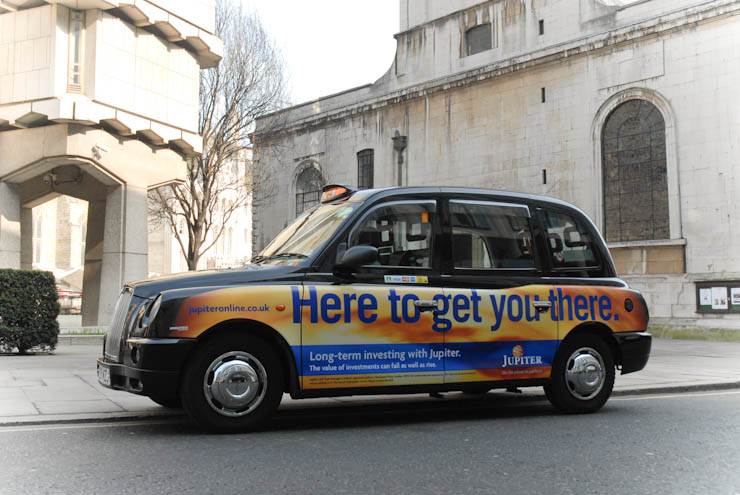 2012 Ubiquitous taxi advertising campaign for Jupiter  - Exploring New Avenues