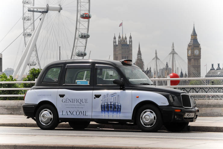 2012 Ubiquitous taxi advertising campaign for Lancome - Genifique
