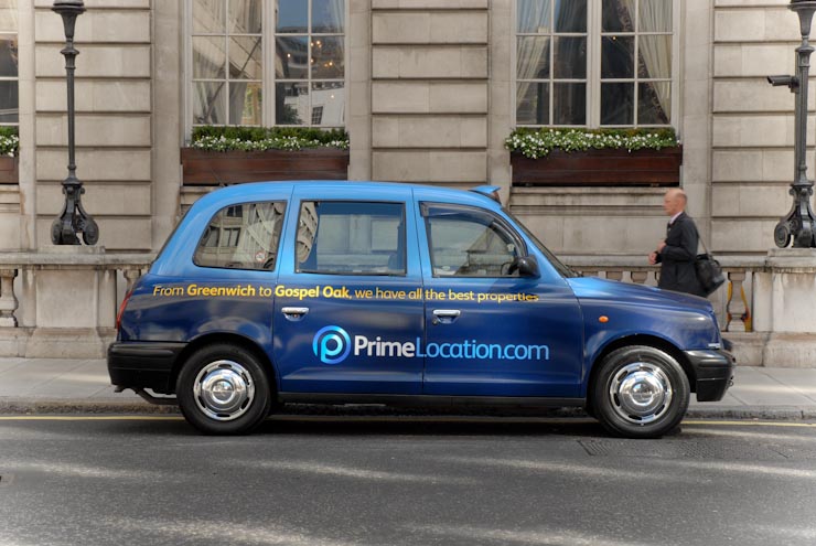 2012 Ubiquitous taxi advertising campaign for Prime Location - We Have All The Best Properties