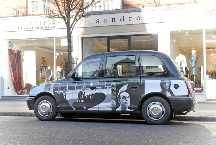 2013 Ubiquitous taxi advertising campaign for Sandro  - Sandro Paris