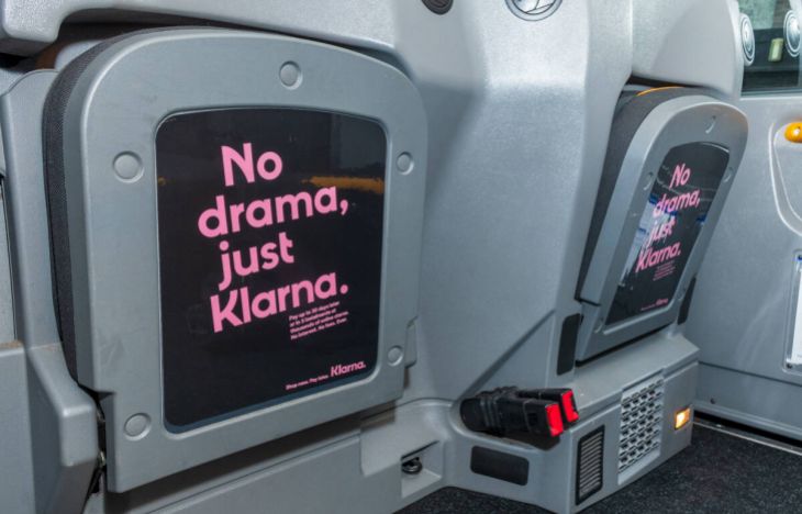 Klarna Tip Seat Taxi Advertising Campaign
