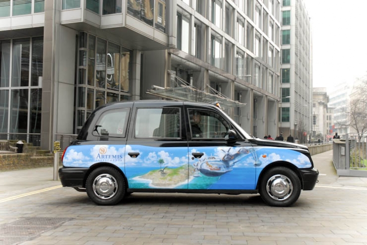 2012 Ubiquitous taxi advertising campaign for Artemis - Artemis Investments
