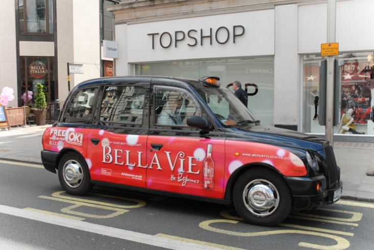 2011 Ubiquitous taxi advertising campaign for Bella Vie - Bella Vie