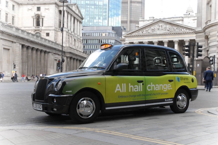 2011 Ubiquitous taxi advertising campaign for Blackrock  - All Hail Change