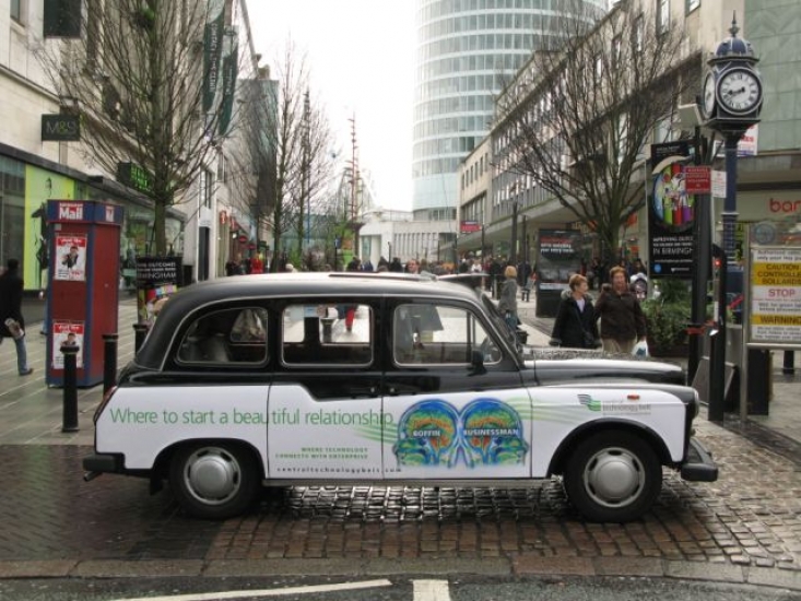 2007 Ubiquitous taxi advertising campaign for Central Technology Belt - Where to start a beautiful relationship