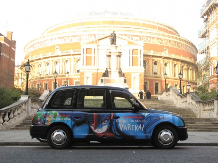 2008 Ubiquitous taxi advertising campaign for Cirque Du Soleil - Varekai