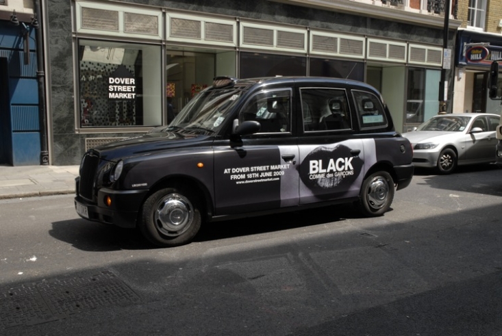 2009 Ubiquitous taxi advertising campaign for Commes Des Garcons - At Dover Street Market