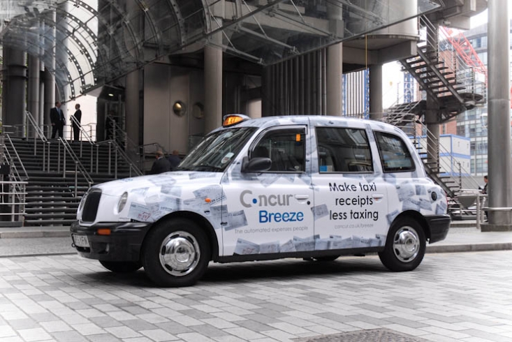 2011 Ubiquitous taxi advertising campaign for Concur Breeze - Make Taxi Receipts Less Taxing