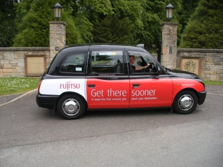 2010 Ubiquitous taxi advertising campaign for Fujitsu  - Get There Sooner