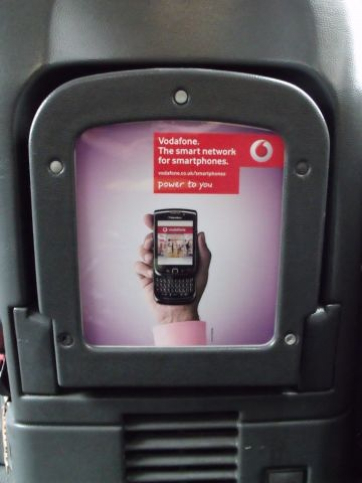 2010 Ubiquitous taxi advertising campaign for Vodafone - The Smart Network For Smart Phones