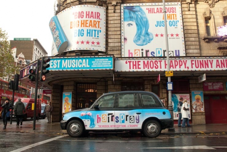 2009 Ubiquitous taxi advertising campaign for AKA - Hairspray