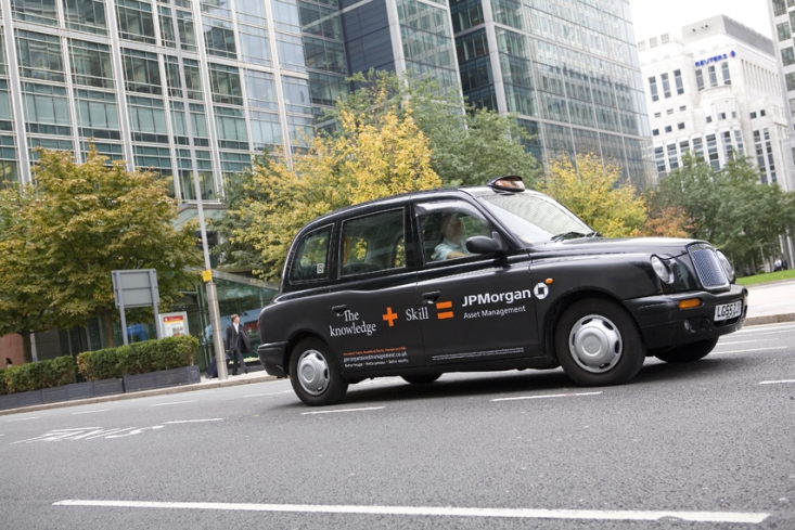 2005 Ubiquitous taxi advertising campaign for JP Morgan - The Knowledge &amp; Skill = JP Morgan