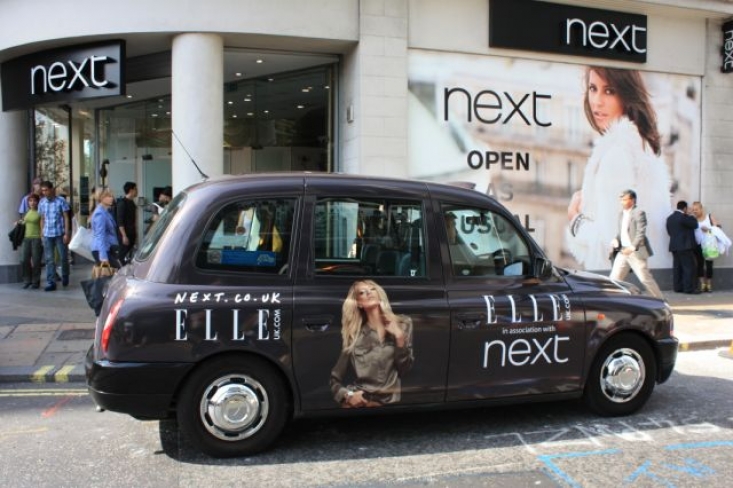 2010 Ubiquitous taxi advertising campaign for Next - London Fashion Week