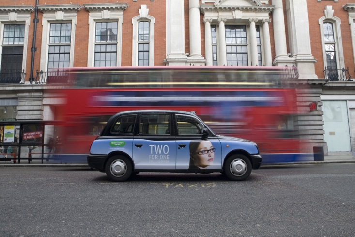 2006 Ubiquitous taxi advertising campaign for Specsavers - 2 for 1