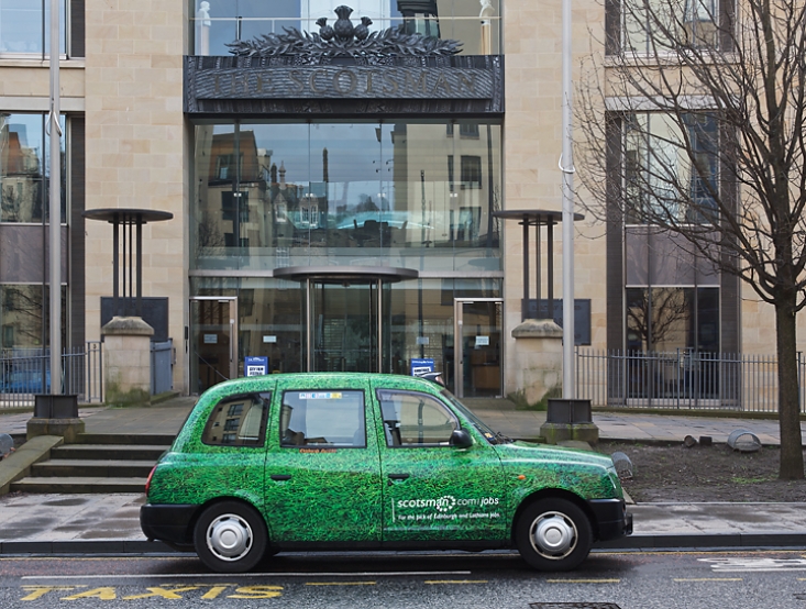 2011 Ubiquitous taxi advertising campaign for Scotsman - Scotsman.Com/Jobs