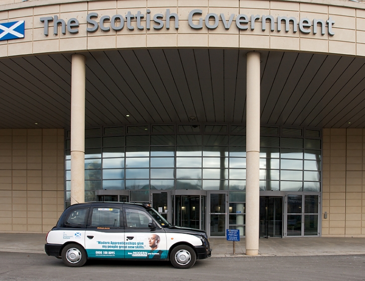 2010 Ubiquitous taxi advertising campaign for Scottish Government - Skills Development