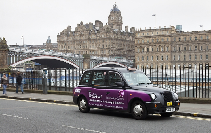 2012 Ubiquitous taxi advertising campaign for Visit Scotland - ...We&#039;ll Point You In The Right Direction