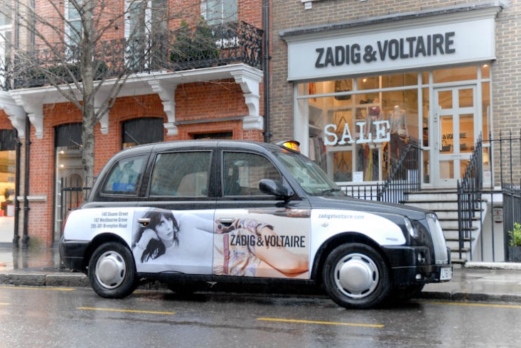 2013 Ubiquitous taxi advertising campaign for Zadig &amp; Voltaire - zadigetvoltaire.com