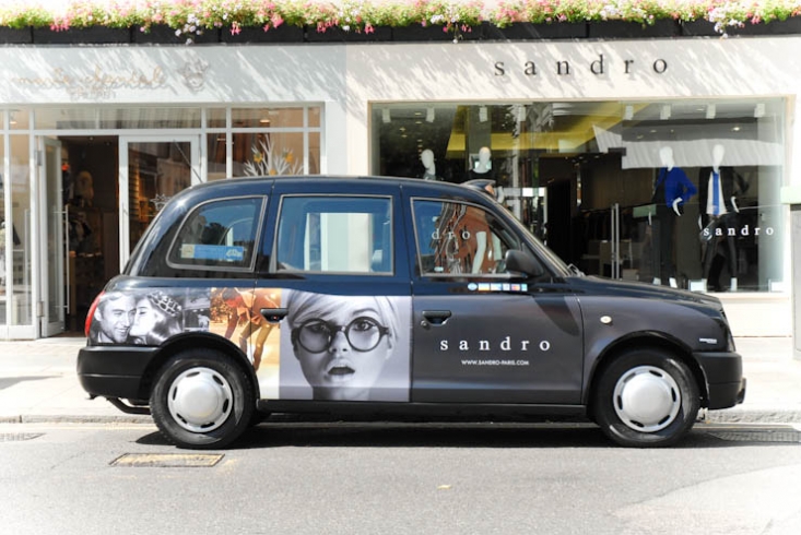 2012 Ubiquitous taxi advertising campaign for Sandro  - sandro-paris.com