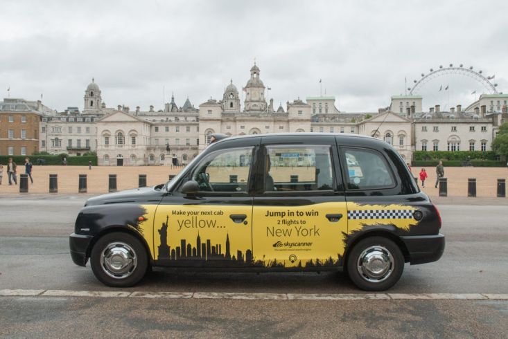 2016 Ubiquitous campaign for Skyscanner - make your next cab yellow...