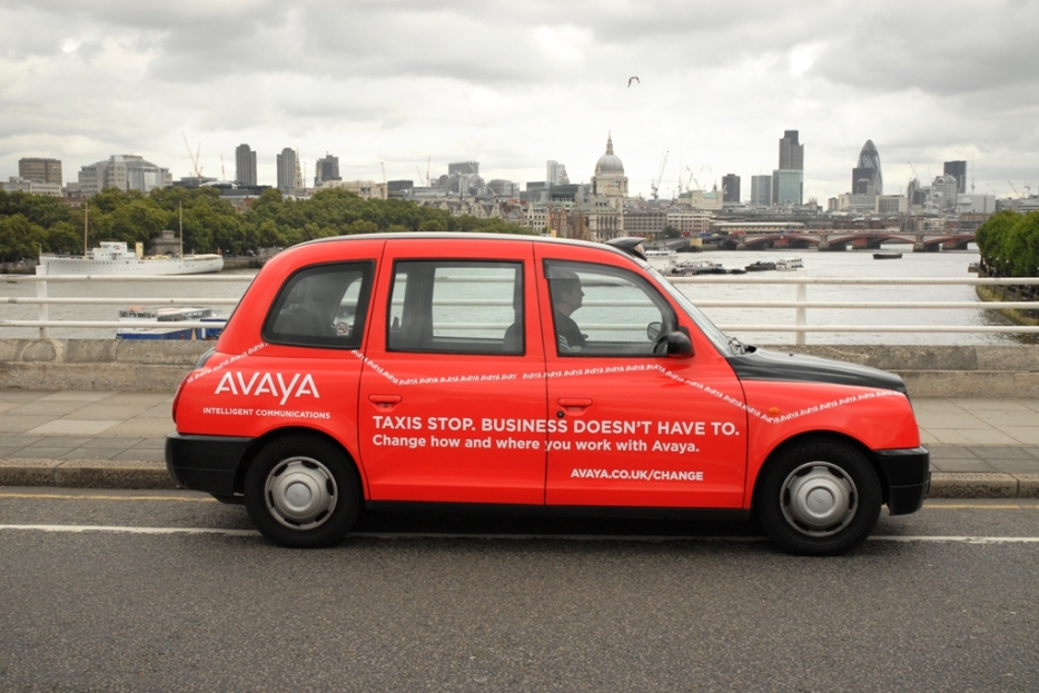 2008 Ubiquitous taxi advertising campaign for Avaya - Intelligent Communications