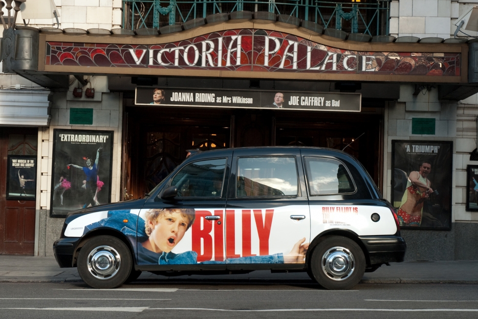 2009 Ubiquitous taxi advertising campaign for AKA - Billy Elliott is the best show on the London stage