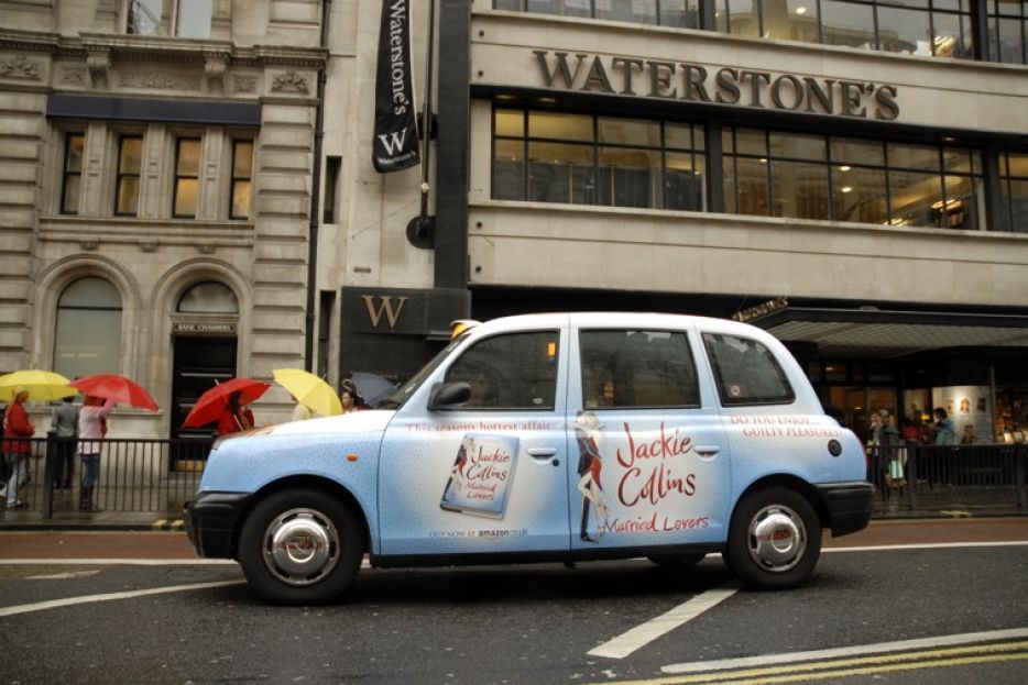 2008 Ubiquitous taxi advertising campaign for Simon &amp; Schuster - Married Lovers