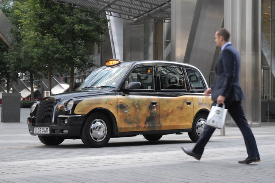 2011 Ubiquitous taxi advertising campaign for Artemis - artemisonline.co.uk