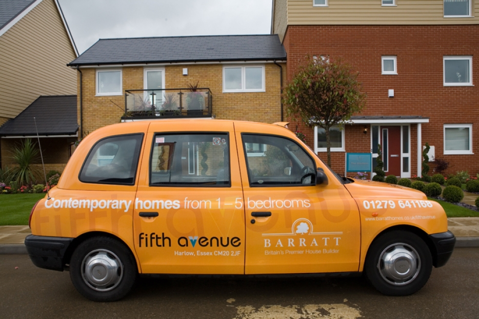 2007 Ubiquitous taxi advertising campaign for Barratt Homes - Contemporary Homes from 1-5 Bedrooms