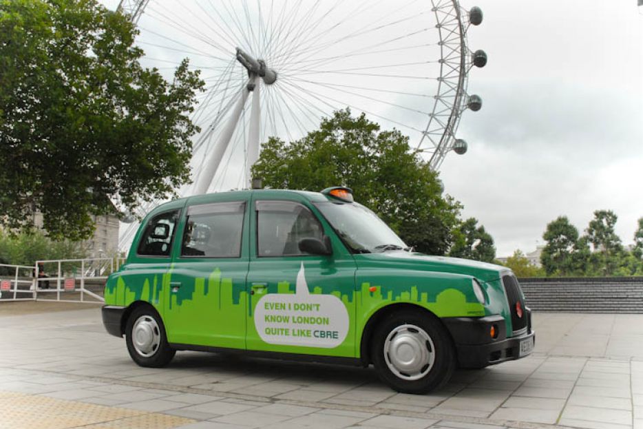 2011 Ubiquitous taxi advertising campaign for CBRE - Even I don&#039;t know London Quite like CBRE