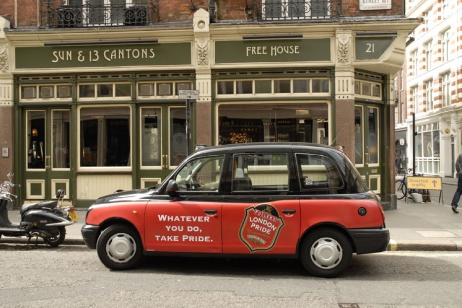 2008 Ubiquitous taxi advertising campaign for Fullers - Whatever You Do Take Pride